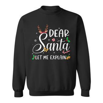 Dear Santa Let Me Explain Christmas Reindeer Family Matching Sweatshirt | Mazezy
