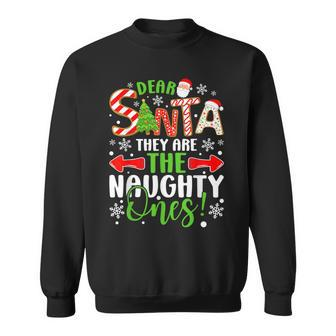Dear Santa They Are The Naughty Ones Christmas Sweatshirt - Seseable