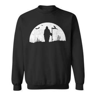 Death Grim Reaper Graphic T Distressed Vintage Look Sweatshirt - Monsterry DE