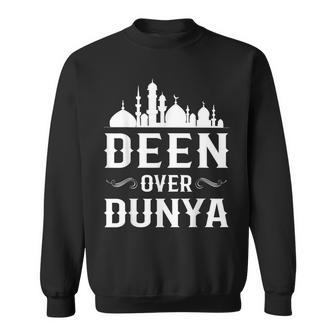 Deen Over Dunya Mosque Islamic Muslim Sweatshirt - Seseable