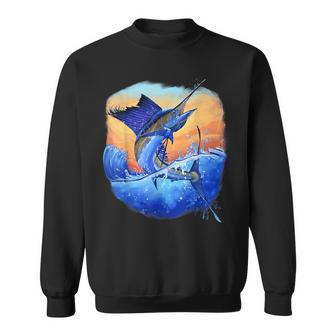 Deep Sea Fishing Marlin Sport Fishing Sweatshirt - Thegiftio UK