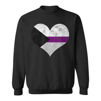 Demisexual Pride Heart Flag Identity Lgbt Graphic Sweatshirt - Monsterry
