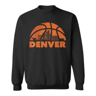 Denver City Skyline Colorado Basketball Fan Jersey Sweatshirt - Monsterry AU