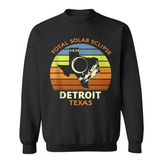 Detroit Texas Total Solar Eclipse 2024 Sweatshirt - Thegiftio UK