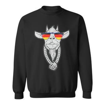 Deutschland-Ziege Mit Deutschland-Sonnenbrille Sweatshirt - Seseable