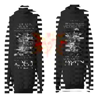 The Devil Saw Me Knights Templar Sweatshirt - Thegiftio UK