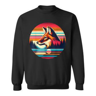 Dhole Sunset Retro Style Safari Vintage 70S Sweatshirt - Monsterry UK