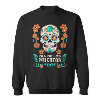 Dia De Los Muertos Mexico Sugar Skull Black S Sweatshirt - Seseable