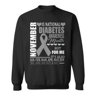 Diabetes Type Awareness November Diabetic Sweatshirt - Monsterry