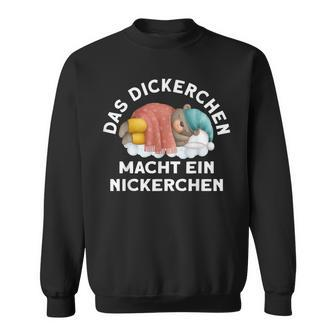 The Dickerchen Macht Ein Naperchen Bear Pyjamas Black Sweatshirt - Seseable