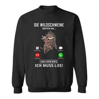 Die Wild Boars Call Heil Hunter Weidmannsheil Hunt Sweatshirt - Seseable