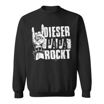 Dieser Papa Rockt Heavy Metal Rocker Rock & Roll Papa Sweatshirt - Geschenkecke