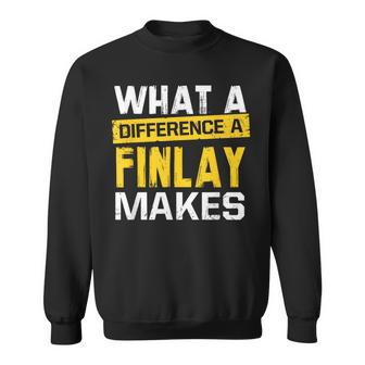What A Difference A Finlay Makes Name Finlay Sweatshirt - Seseable