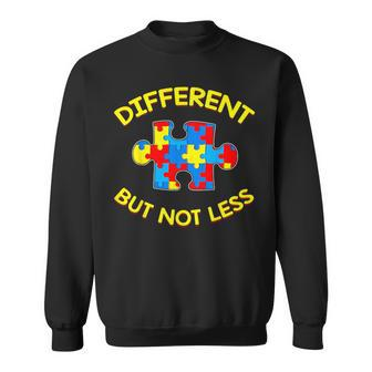 Different But Not Less Autism Awareness Puzzle Sweatshirt - Monsterry DE
