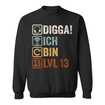 Digga Ich Bin 13 Jahre 13Th Birthday Boy Gamer Sweatshirt - Seseable