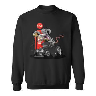 Digirods Rat Rod Racer Gas Stop 1930S Hot Rod Truck Cartoon Sweatshirt - Monsterry DE