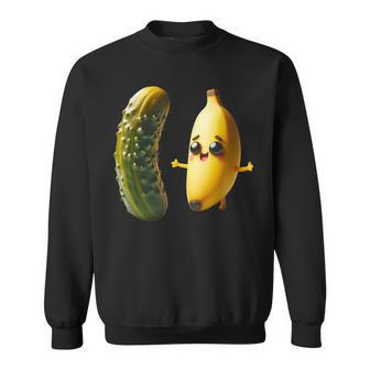Dill Pickle Dilly Pickle Kosher Dill Lover Baby Banana Boy Sweatshirt | Mazezy