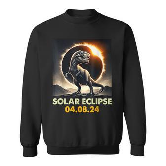 Dinosaur Solar Eclipse Totality T Rex Eclipse April 8 2024 Sweatshirt - Monsterry