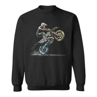 Dirt Bike Rider Retro Motorcycle Motocross Sweatshirt - Monsterry CA