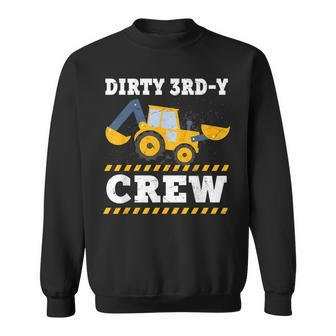 Dirty 3Rdy Birthday Construction Truck 3Rd Bday Crew Sweatshirt - Seseable