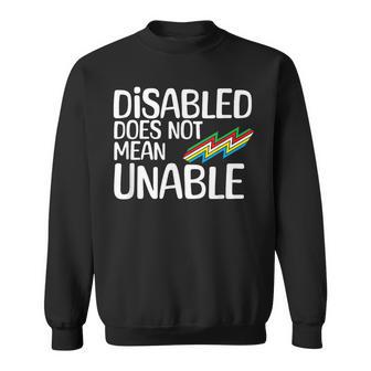 Disability Does Not Equal Unable Disability Pride Month Sweatshirt - Monsterry DE