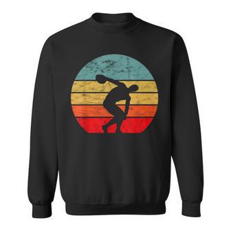 Diskus-Überwurf Diskus Sportler Sport Retrointage Sweatshirt - Geschenkecke