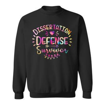 Dissertation Defense Survivor Phd Graduation Announcement Sweatshirt - Monsterry DE