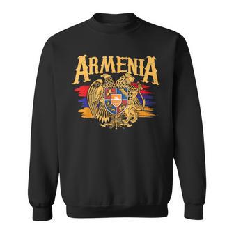 Distressed Armenia Flag Armenian Diaspora Country Nation Sweatshirt - Monsterry UK