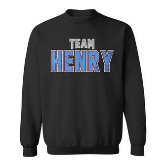 Distressed Team Henry Surname Proud Family Last Name Sweatshirt - Seseable