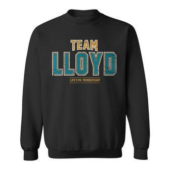 Distressed Team Lloyd Proud Family Surname Last Name Sweatshirt - Seseable