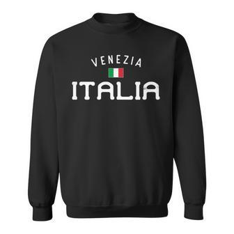 Distressed Venezia Italia With Italian Flag Sweatshirt - Monsterry