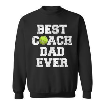 Distressed Vintage Best Tennis Coach Dad Father's Day Sweatshirt - Monsterry