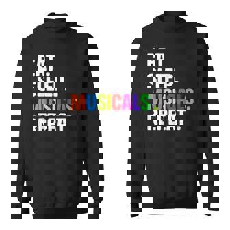 Divertido Eat Sleep Musicals Repeat Camisa de entrenamiento - Regaloses