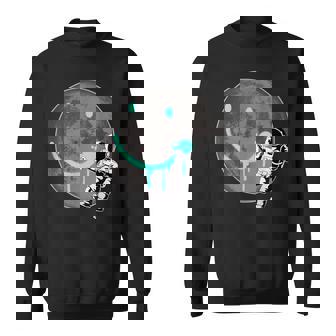 Divertido Pulverizador Astronauta Graffiti Sonrisa Planeta Camisa de entrenamiento - Regaloses