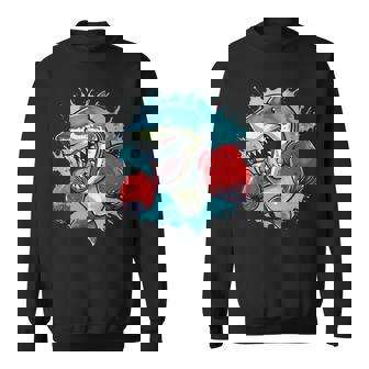 Divertido Tiburón Deportivo Con Guantes De Boxeo Para Fanáticos Del Boxeo Camisa de entrenamiento - Regaloses