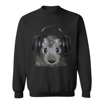 Dj Guinea Pig Music Festival Lover Animal Pet Cavy Sweatshirt - Thegiftio UK
