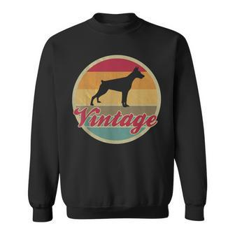 Doberman Pinscher Dog Vintage Retro 70'S 80'S Style Pet Sweatshirt - Monsterry