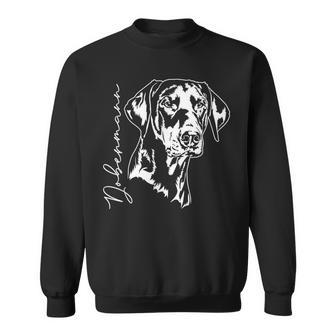 Dobermann Portrait Dog Portrait Dobie Dog Sweatshirt - Geschenkecke