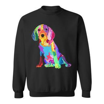 Dog Lover For Women's Beagle Colorful Beagle Sweatshirt | Mazezy
