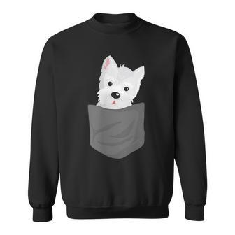 Dog In A Pocket Cute Westie Terrier Lover Puppy Sweatshirt - Monsterry