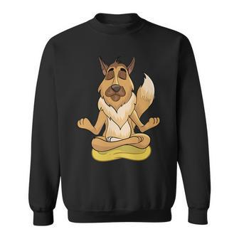 Dog Yoga Animal Lover Puppy German Shepherd Zen Yogi Namaste Sweatshirt - Monsterry DE