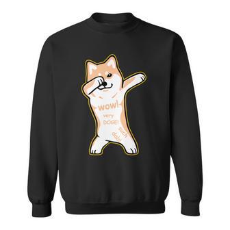 Doge Meme Dabbing Shiba Inu Dab Dog Sweatshirt - Monsterry DE