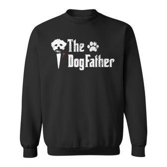 The Dogfather Maltese Dog Dad T Father's Day Sweatshirt | Mazezy DE