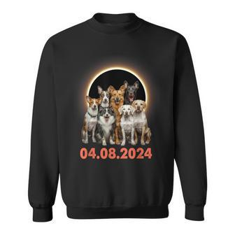 Dogs Lovers Selfie Total Solar Eclipse Sweatshirt - Monsterry UK