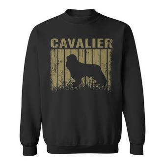 Dogs Retro Cavalier King Charles Spaniel Dog Vintage Sweatshirt | Mazezy