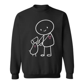 Dogs Stick Figures Dog Owners Dogs Walk The Dog Sweatshirt - Monsterry UK