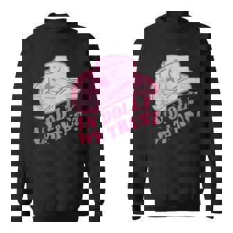 In Dolly We Trust Pink Hat Retro Outfit Dolly Sweatshirt - Seseable