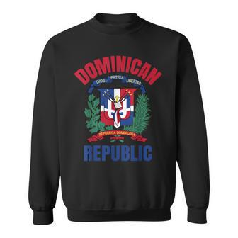 Dominican Republic Flag National Emblem Republica Dominicana Sweatshirt - Monsterry