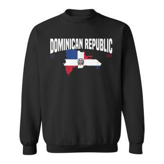 Dominican Republic Map And Flag Happy Independence 2024 Sweatshirt - Monsterry AU