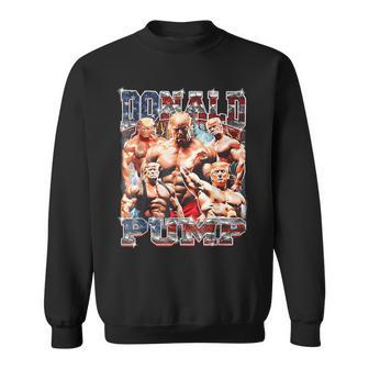 Donald Pump Trump 2024 Weight Lifting Gym Fitness Sweatshirt - Monsterry CA